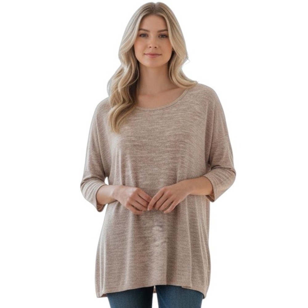 Rose+Olive Beige Soft‎ Light Sweater Top Size Large